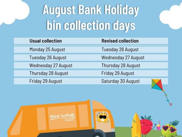 August Bank Holiday bins 2025 graphic